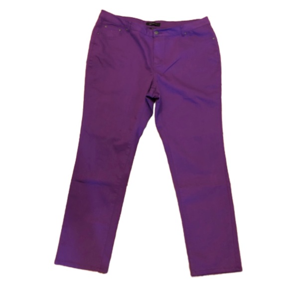 plus size purple skinny jeans